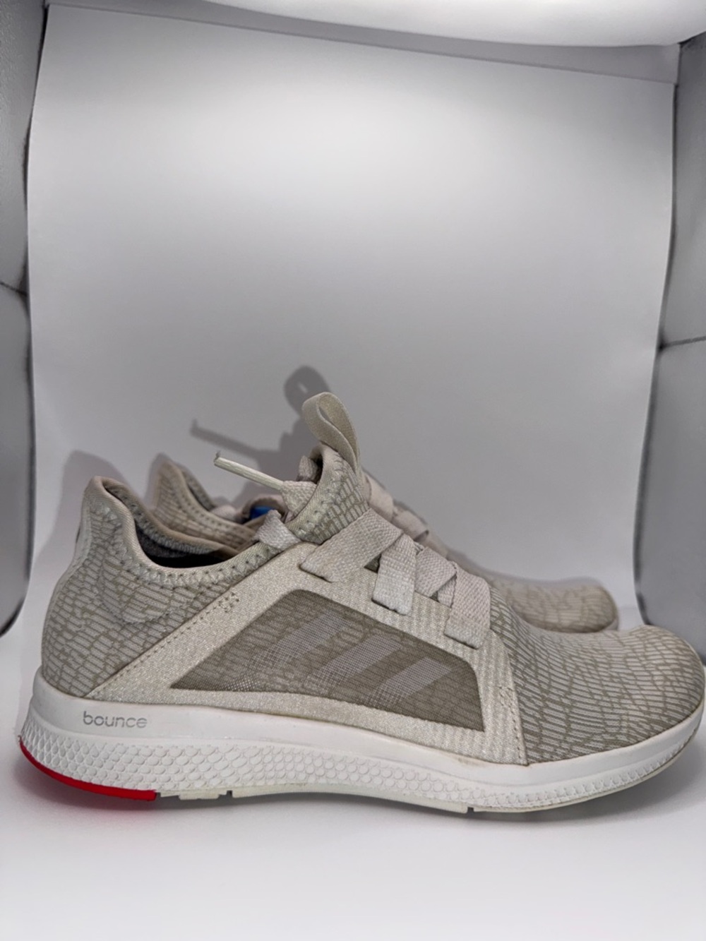 Adidas Edge Lux Bounce Gray White Pink Running Sneaker Womens 6.5 AQ3471 - Picture 4 of 9